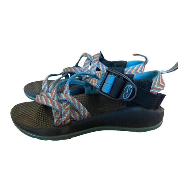 Chaco ZX1 EcoTread Sandal Strap Water Sport Adjust Fiesta Rainbow SZ 11 Kids - Picture 1 of 11